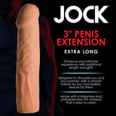 JOCK Extra Long 3" Penis Extension Sleeve - Medium Color